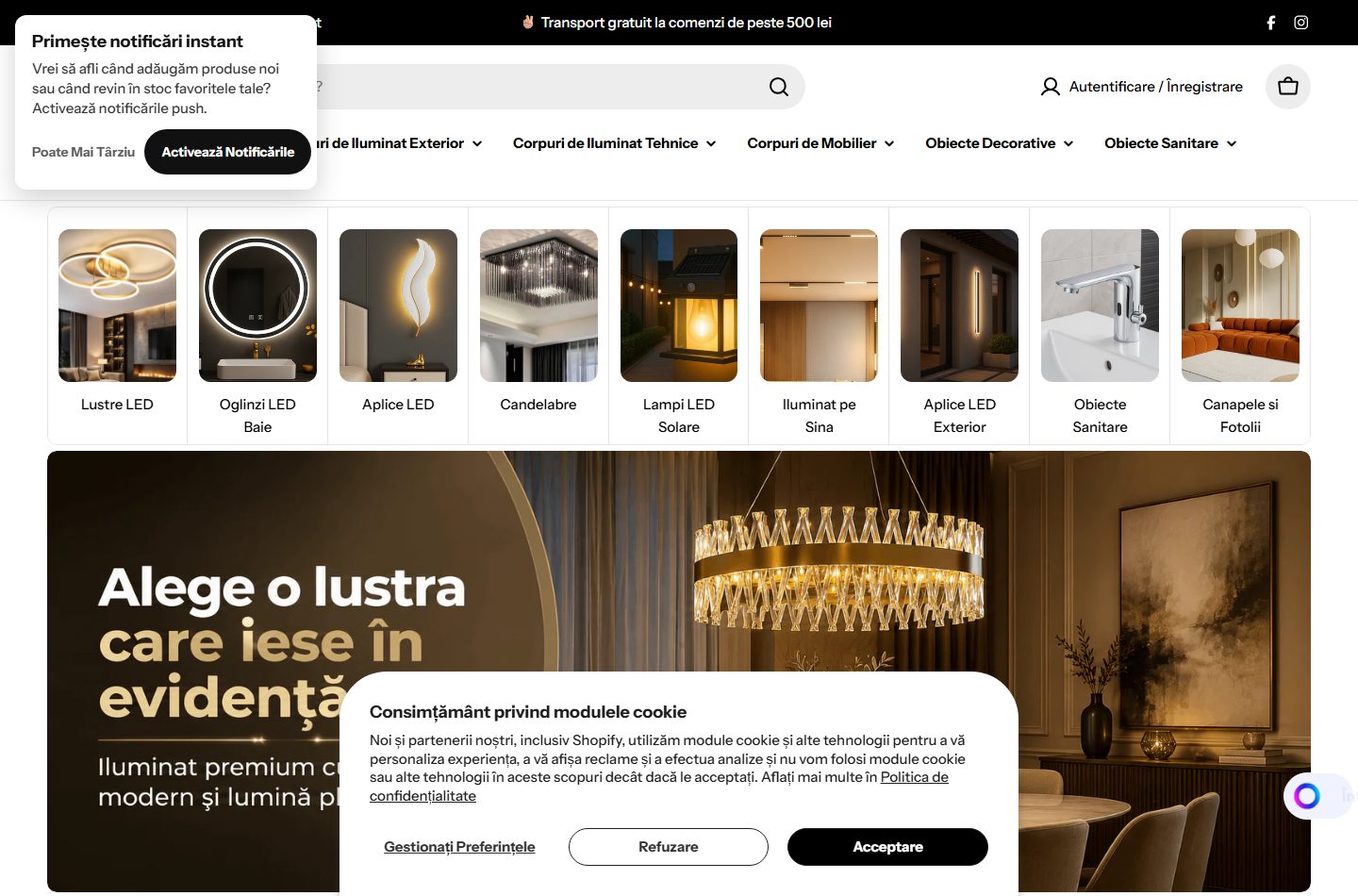 Lustre LED desktop